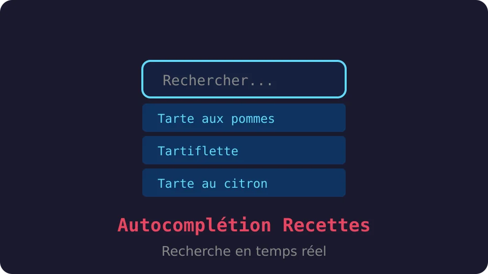 Autocomplétion Recettes